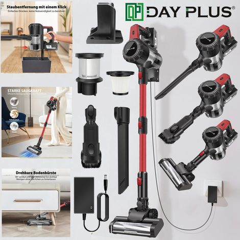 Dayplus – Aspirateur à main sans fil 6000W – Puissance d'aspiration 40 000 Pa – Système cyclonique sans sac – Capacité 0,4L – Lampe LED intégrée