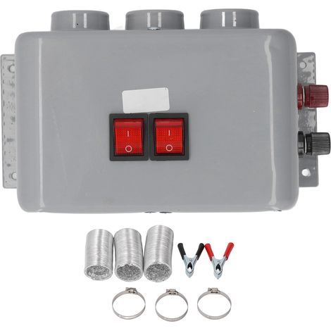 Scheibenentfroster-Set für Pkw, 3-Loch-Heizung, 24 V Gleichstrom, 600 W, 2-stufige Entfrostung für Lkw, Pkw, Taxi, Winter, geräuscharm (1/5)