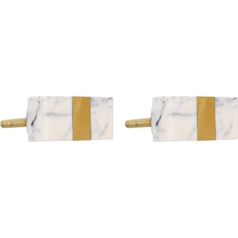 Lot de 2 Boutons de Meuble "Rosa" 4cm Blanc