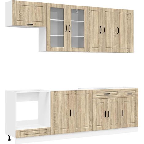 Unità Cucina PORTO 8 pz Rovere Sonoma Legno ingegnerizzato vidaXL (1/5)