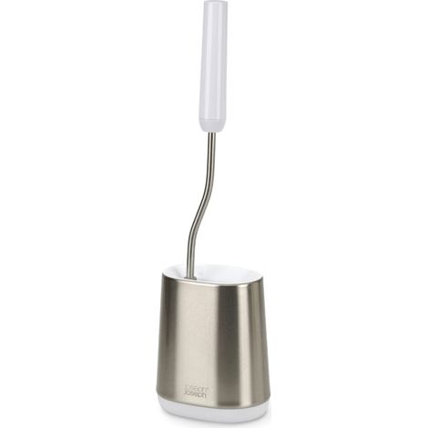 Flex Lite - Brosse WC - Acier Inoxydable, en silicone, avec support mince, tête flexible, anti-goutte, anti-bouchage nettoyage en profondeur (1/5)
