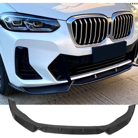 3-teilige Frontstoßstangen-Diffusorlippe für BMW X3 X4 G01 G02 M Pack ab 2021 (Teilenummer 377) Carbonfaser-Textur (übergroß) (1/5)