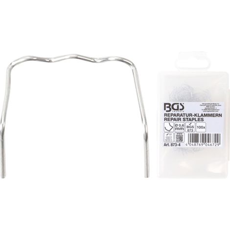 Graffe di riparazione  a forma di L  Ø 0,6 mm  100 pz.