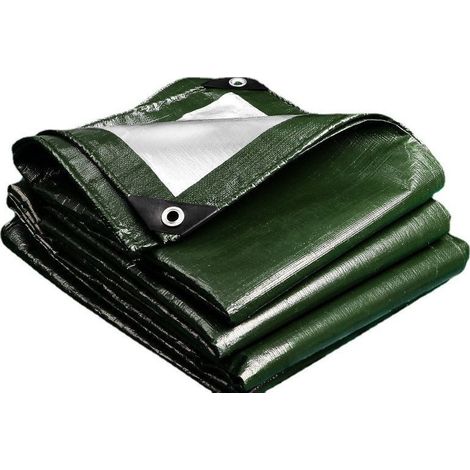MOMO Ultra-Resistant Outdoor Tarpaulin (2m x 1m) - Waterproof and Multifunctional for Shelters, Garden Furniture, Wood - Green (1/2)