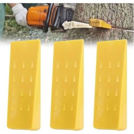 3 Pièces D'abattage pour Tronçonneuse, Coins D'abattage de Durables et Pratiques 15cm Coins de Coupe D'arbre pour Couper L'arbre pour la Foresterie pour L'abattage Contrôlé des Arbres (1/5)