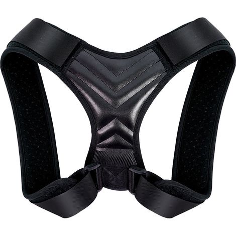 Correcteur De Cyphose - Sangle Pour Dos Adulte - En Mousse Respirante - Réglable - Noir - 1 Pièce (1/5)