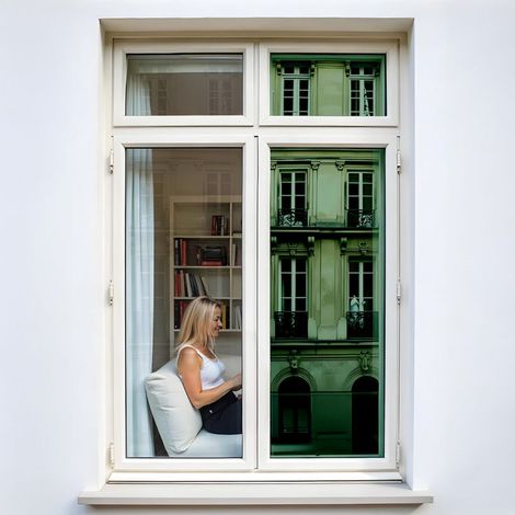 DIMEXACT - Film miroir sans tain pour grand vitrage vis-à-vis proche - Vert métallisé - 152 cm x 0.5 m - En Rouleau (1/5)