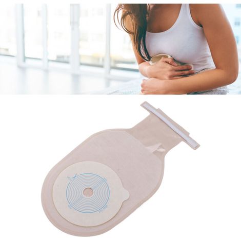 Pochette de Stomie Drainable à Usage Unique - Sac de Colostomie avec Gel Thermique Hydrogel, Confortable et Conforme à la Peau (Lot de 10)