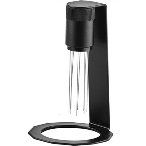 Kaffeespender mit Nadeln und Basis zum Aufbrechen von Kaffeeklumpen, 8 Nadeln, schwarz (1/5)