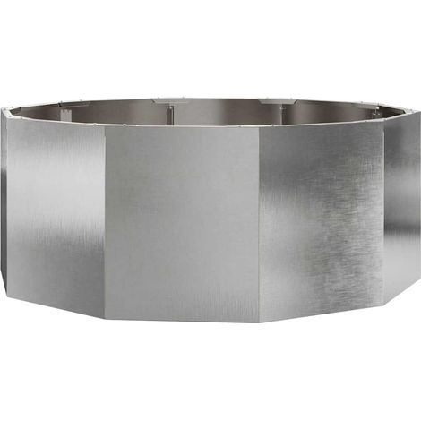 Planter Silver 90 x 90 x 35 cm Stainless Steel vidaXL