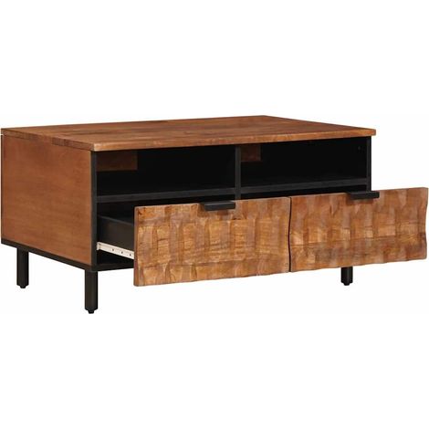 Table basse Marron 80 x 54 x 40 cm Bois de mangue massif (1/5)