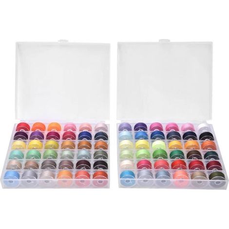 Accessoires de couture - ZERONE - Fils de canette - 72 couleurs - Haute qualité - Compatible machines à coudre
