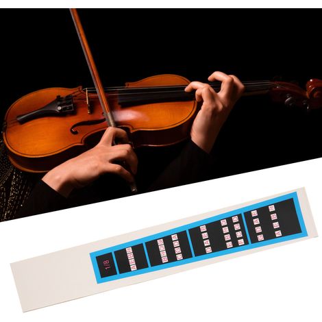 Autocollant Guide de Touche Violon Bleu et Noir pour Débutants, Accessoire Éducatif Instrument à Cordes (1/4)