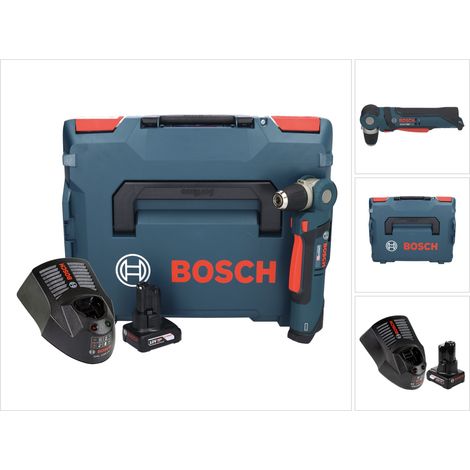 Bosch Professional GWB 12V-10 Trapano angolare a batteria 12 V + 1x batteria 6,0 Ah + caricabatterie + L-Boxx
