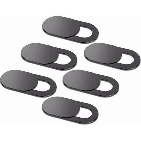 Set di 6 protezioni per webcam, in ABS, spessore 0,05 cm, colore nero. (1/3)
