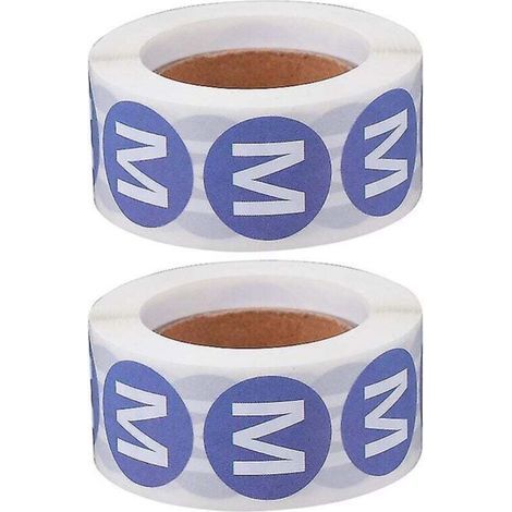 pair 2 rouleaux d'autocollants de taille
