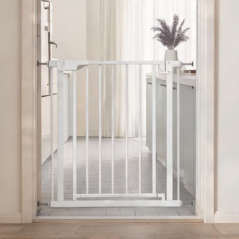 Barrière de sécurité enfant chien sans perçage 76-82 cm blanc (1/5)
