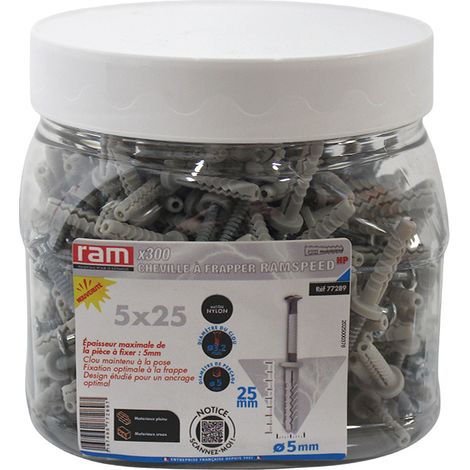 300 chevilles à frapper RAMSPEED haute performance pro 5X25 - RAM