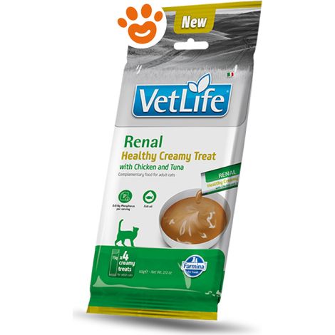 Farmina Cat Vet Life Renal Creamy Treat al Pollo e Tonno - Bustina 60 Gr - Snack