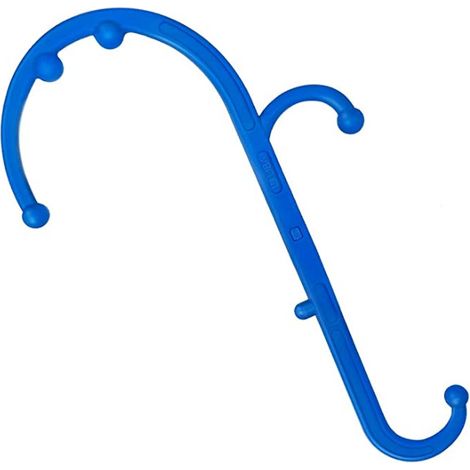 Masajeador de espalda y cuello con barra de refuerzo - Terapia de barbilla con bastón azul para automasaje (1/2)