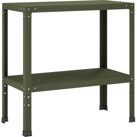 Table de rempotage 60 x 40 x 80 cm Acier enduit de poudre – étagère de rangement
