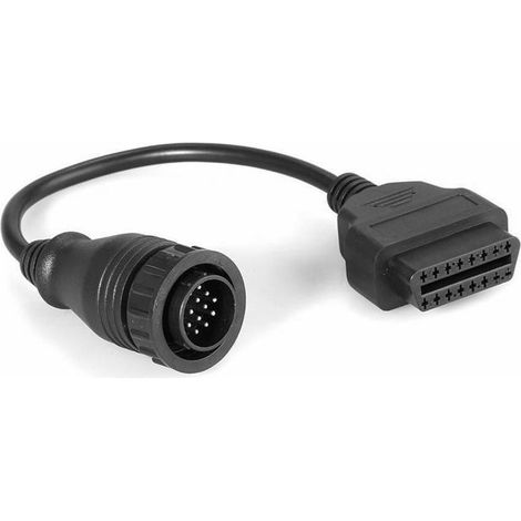 Adaptateur 14 Pin vers OBD2 16 Pin – Câble diagnostic pour Mercedes Benz – Longueur 40 cm – Connecteur mâle 14 Pins, femelle OBDII 16 Pins - 16Pin (1/4)