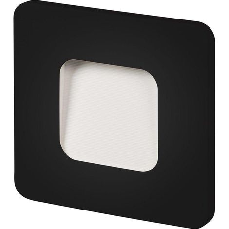 Zamel Teti Lámpara empotrada LED negra 8x8 cm