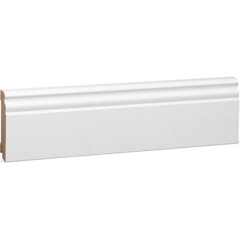 KGM Sockelleiste Hamburger Profil MDF RAL 9016 18x80mm 2,44 m