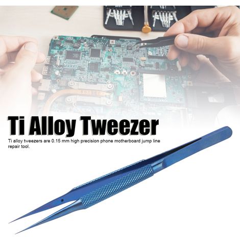 Pince à empreintes digitales pour la réparation de téléphones portables, pince à pointe fine en alliage de titane de 0,15 mm, adaptée aux opérations microscopiques. (1/4)