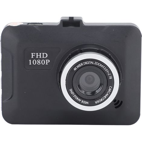 Caméra embarquée avec écran IPS HD 1080p de 2,2 pouces, vision nocturne, capteur de gravité et enregistreur de conduite de 32 Go pour les voyages en extérieur (1/5)