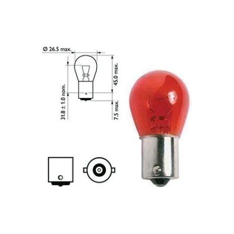 Ampoule ambre 21w 12v pour remorque