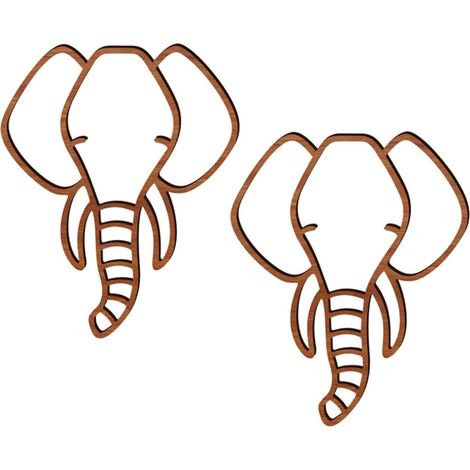 2pcs Décoration Murale en Bois Animalier Sculpté en Basswood Motifs Creux, Facile à Installer, Polyvalent, Style Rustique et Cartoon pour Chambre D'garçon et Filles ou Maternelle (1/5)