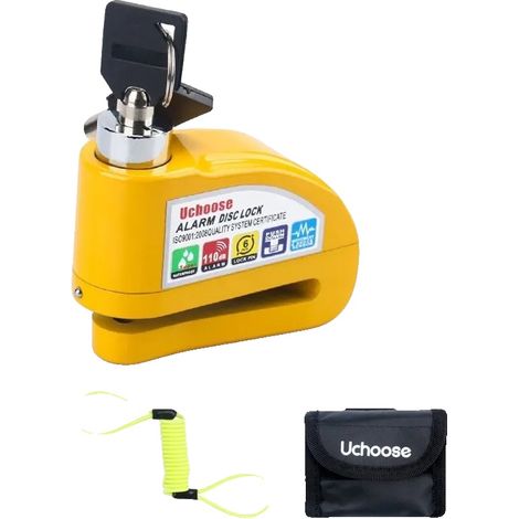Bloqueo de freno de disco, alarma antirrobo, ajuste universal para vehículos, paquete naranja B (1/2)