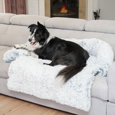 Cama para perro Paw Love ovalada azul claro 85x70 cm confortable