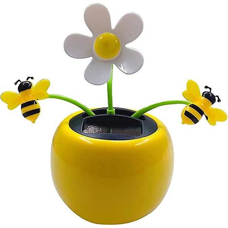 Fleur Dansante Solaire 1 Pièce - Figurine Mobile pour Voiture, Jouet Solaire pour Enfants, Décor Maison, Cadeau Voiture, Ornement Oscillant Énergie Solaire (1/5)