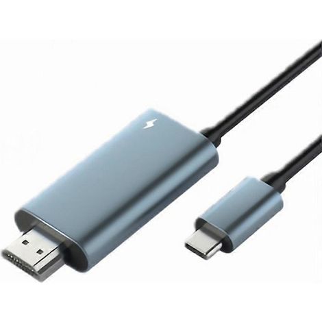 Câble USB-C 4K 60 Hz vers TV HD, adaptateur convertisseur compatible USB-C vers HDMI pour écrans de télévision et d'ordinateur - Câble de conversion vidéo haute définition (1/5)