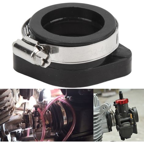 Adaptateur de carburateur moto en caoutchouc noir, collecteur d'admission pour KEIHIN KOSO OKO 47‑28mm / 1.85‑1.1in
