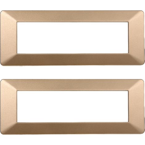 gloca Placche Plastica Compatibili Plana (2 Pezzi Oro, 7 Posti) (1/4)