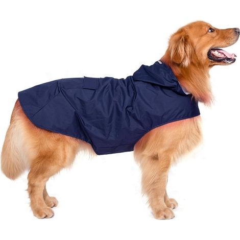 Imperméable pour chien avec ceinture trous 6XL bleu (1/4)
