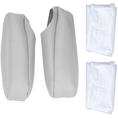 Housse d'accoudoir de siège avant de voiture en cuir artificiel de remplacement pour Chevrolet Tahoe banlieue 1500 2000-2006 gris (1/5)