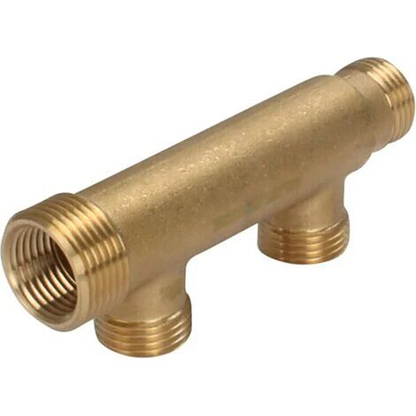 Collecteur entraxe 50mm Mâle Femelle 3/4 - 2 Départs Mâle 1/2