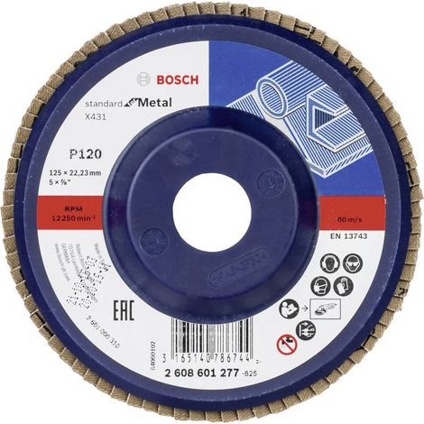 Bosch Fächerschleifscheibe  X431 Standard  for Metal  diritta 125  mm 120  plastica -  2608601277 (1/2)