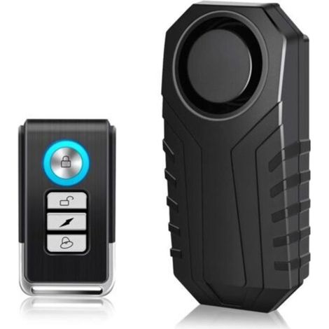 Allarme antifurto per bicicletta/moto con grado di impermeabilità IP65, 113 dB, telecomando wireless, sensore di vibrazione. (1/2)