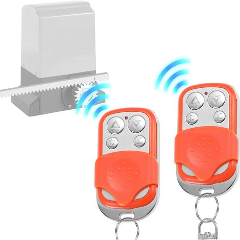 Jiubiaz 2 pezzi Telecomando Keytis - 433 MHz Per il controllo di cancelli e porte di garage per apriporta scorrevoli automatici
