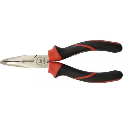 Pinza becchi semitondi curvi acciaio al carbonio 160 mm.