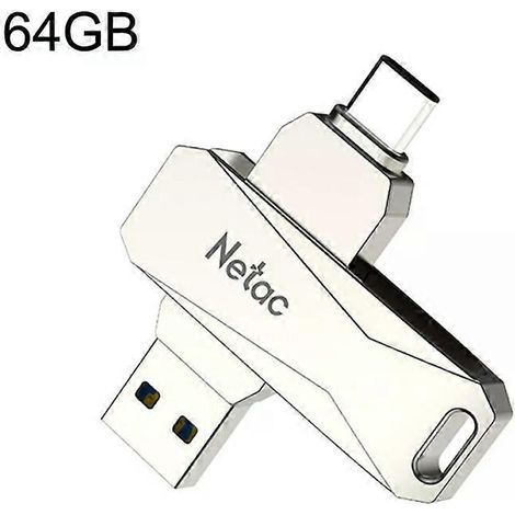 Clé USB 64 Go - Double interface Type-C haute vitesse - Boîtier métallique (1/2)