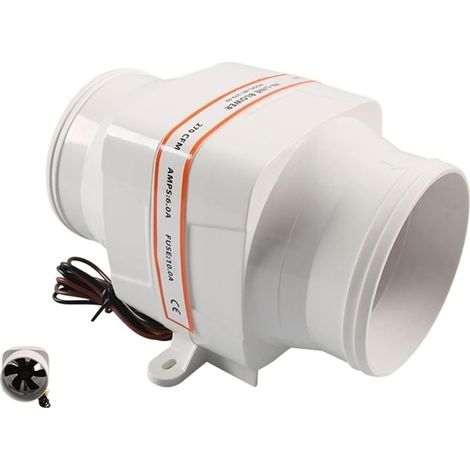 Ventilateur de Plafond de Ventilation d'air de RV Ventilateur De Conduit en Ligne De 4 Pouces 270 CFM, Ventilateur D'extraction À Faible Bruit for Salle De Bain sur Le Toit De Camping-Car, sous-sols, (1/5)