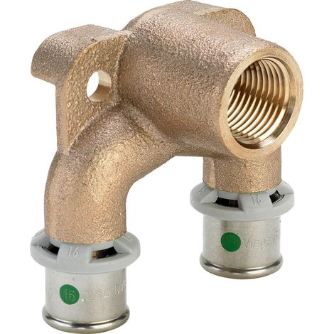 Viega Sanfix Fosta Sanfix P-Doble placa mural, d1 20, Rp 1/2, d2 16 bronce rojo Modelo 2125.7, 590208