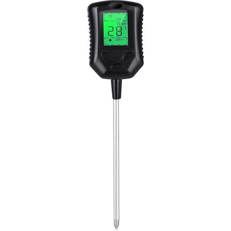 Bodentester, Bodenfeuchtigkeitstester für Pflanzen, pH-Thermometer, Sonnenlicht für Gartenarbeit, Rasen, Landwirtschaft, Pflanzen im Freien