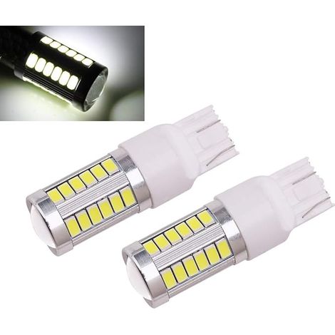 Paquete de 2 luces LED T20 580 W21/5W 7443/7440 para circulación diurna, luces de posición y luces de freno, 2,5 W, 6500 K, 12 V, 33 SMD 5630 (1/5)